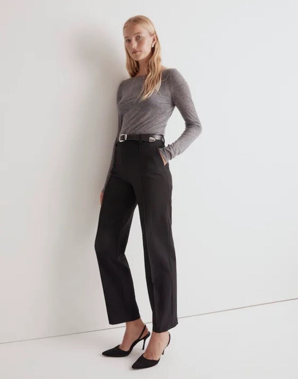 Madewell The Fairbanks Pant in True Black Size 00
